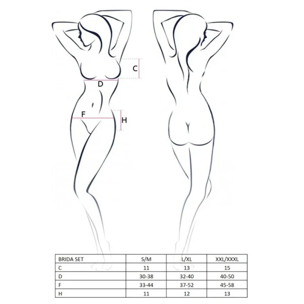 Schwarzes Set Brida von Passion kaufen | Fesselliebe