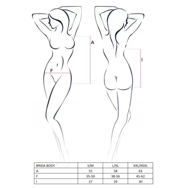 Schwarzer Body Brida von Passion kaufen | Fesselliebe