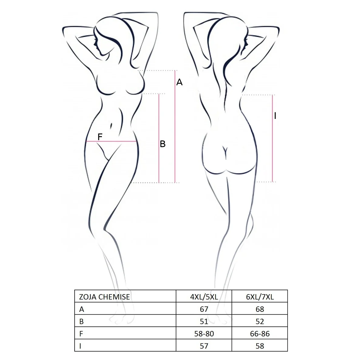 Schwarzes Chemise Zoja von Passion Plus Size kaufen | Fesselliebe