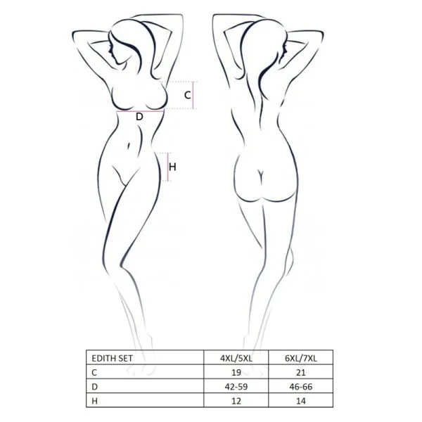 Schwarzes Set Edith von Passion Plus Size kaufen | Fesselliebe