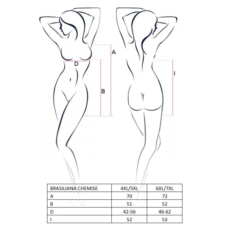 Schwarzes Negligee Brasiliana Plus Size von Passion Dessous kaufen | Fesselliebe 2