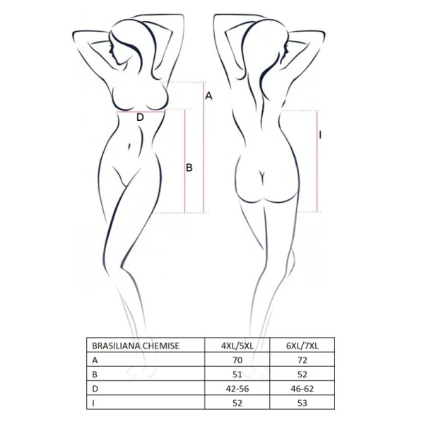 Schwarzes Negligee Brasiliana Plus Size von Passion Dessous kaufen | Fesselliebe