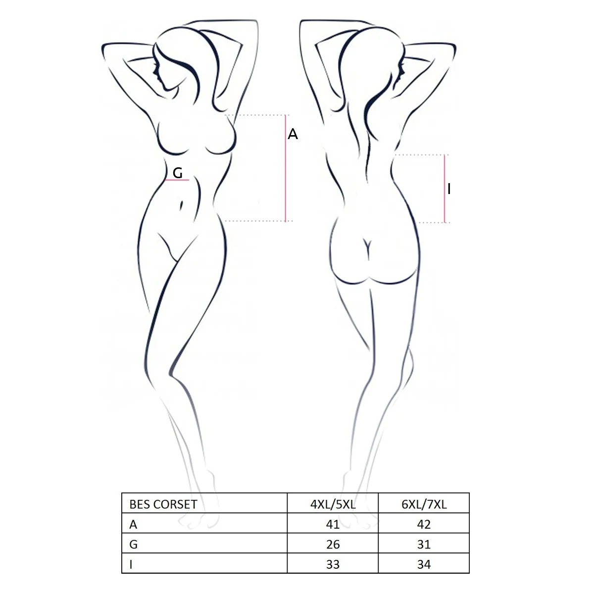 Schwarzes Wetlook Gorset Bes von Passion Plus Size kaufen | Fesselliebe