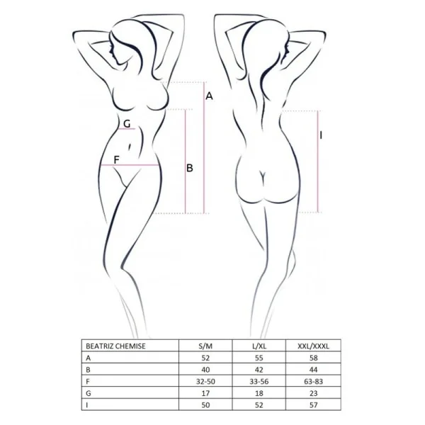 Schwarzes Beatriz Chemise von Passion Erotic Line kaufen | Fesselliebe