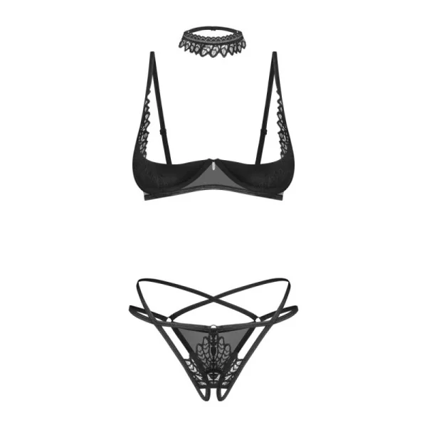 3-Teilges Ouvert Set Donarella Schwarz von Obsessive kaufen | Fesselliebe