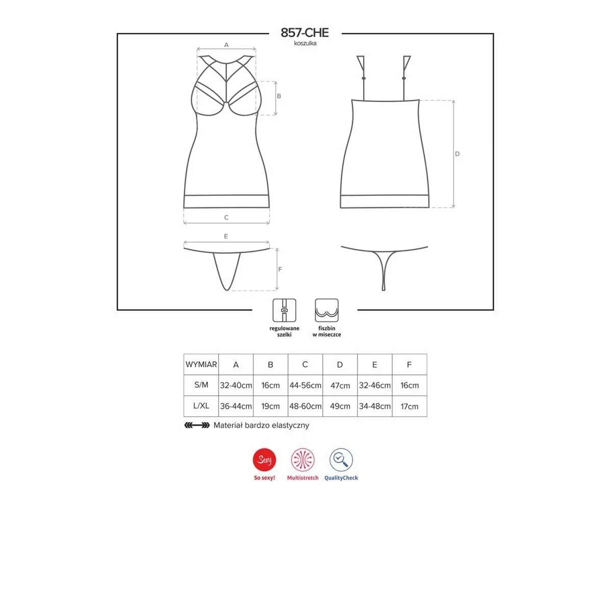 Chemise Schwarz 857-Che-1 von Obsessive kaufen | Fesselliebe