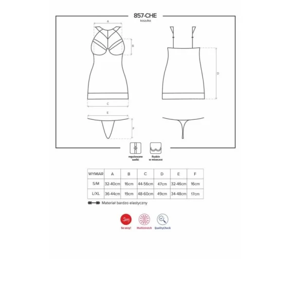 Chemise Schwarz 857-Che-1 von Obsessive kaufen | Fesselliebe