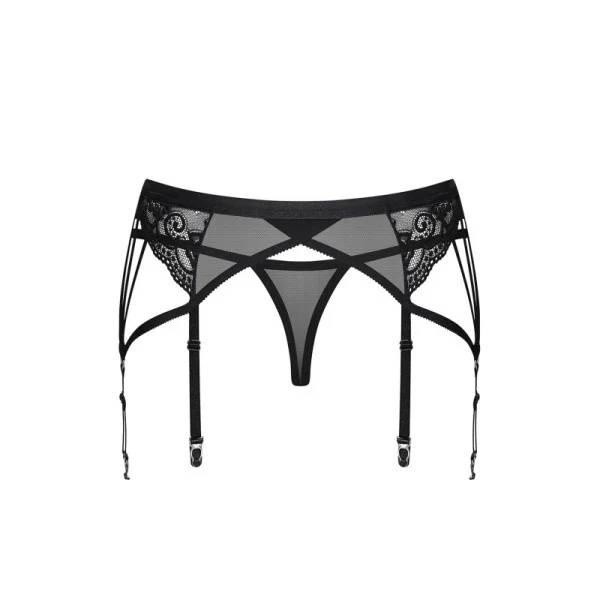 Strumpfhaltergürtel + T-String Schwarz 854-Gar-1 von Obsessive kaufen | Fesselliebe