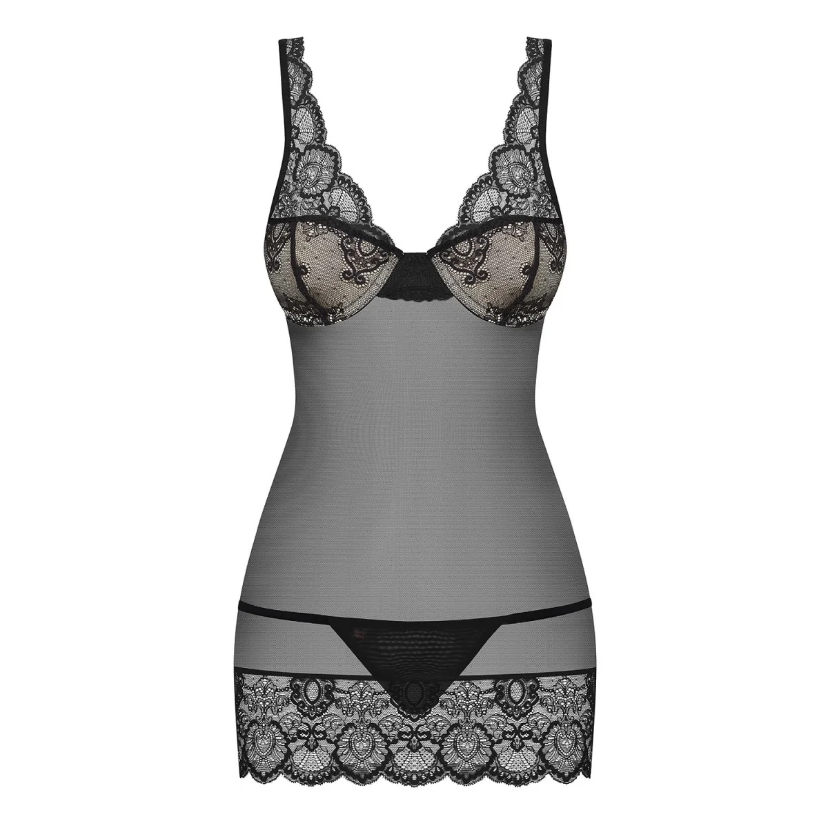 Chemise Schwarz 853-Che-1 von Obsessive kaufen | Fesselliebe