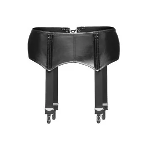 Schwarzer Wetlook Strapsgürtel F034 von Noir Handmade kaufen | Fesselliebe