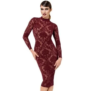 F384 HALBLANGES FLOCKKLEID KINK ROYAL VON NOIR HANDMADE