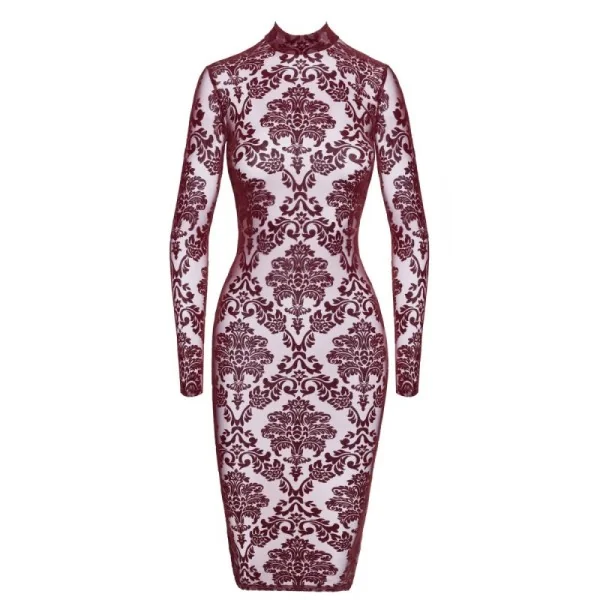 F384 HALBLANGES FLOCKKLEID KINK ROYAL VON NOIR HANDMADE