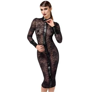 F376 HALBLANGES KLEID NOIRELLE AUS SPITZE VON NOIR HANDMADE