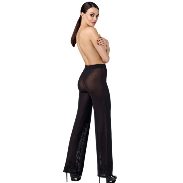 F374 ONYX SHEER PALAZZO HOSE VON NOIR HANDMADE