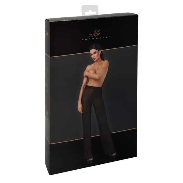 F374 ONYX SHEER PALAZZO HOSE VON NOIR HANDMADE