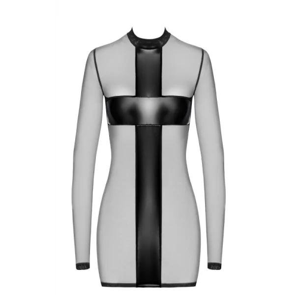 F369 CROSSFIRE NETZ UND WETLOOK MINIKLEID VON NOIR HANDMADE