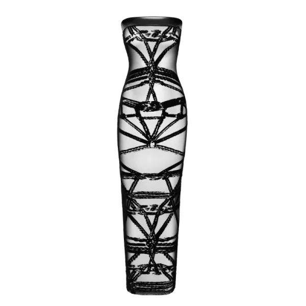 F358 LANGES OFF-SHOULDER KLEID BONDESQUE VON NOIR HANDMADE