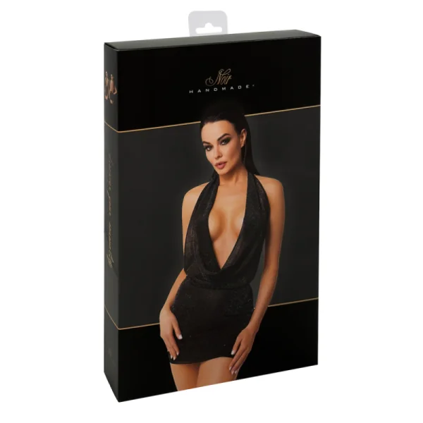 Tüll-Minikleid mit Wasserfallausschnitt F351 von Noir Handmade kaufen | Fesselliebe