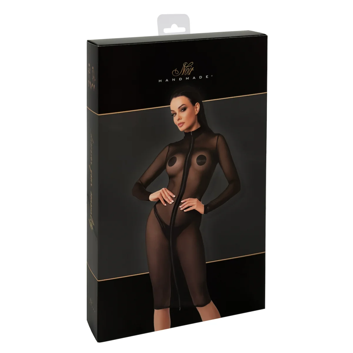 Halblanges Kleid aus feinem Netz F347 von Noir Handmade kaufen | Fesselliebe