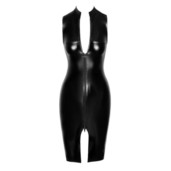 F337 Halblanges Wetlook Kleid von Noir Handmade kaufen | Fesselliebe
