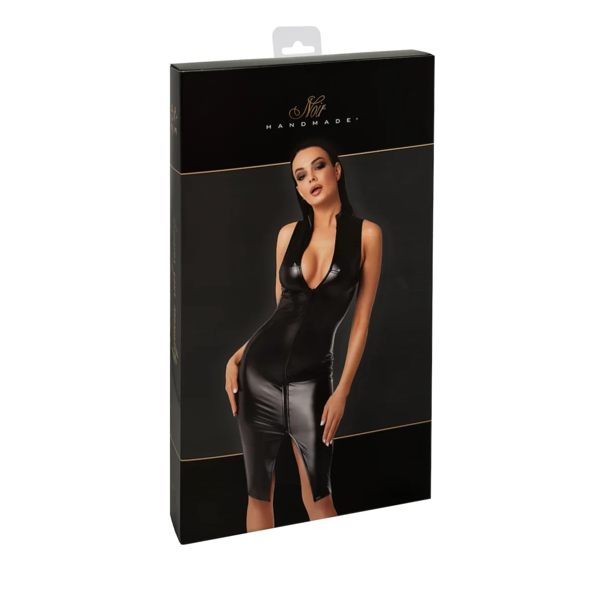 F337 Halblanges Wetlook Kleid von Noir Handmade kaufen | Fesselliebe