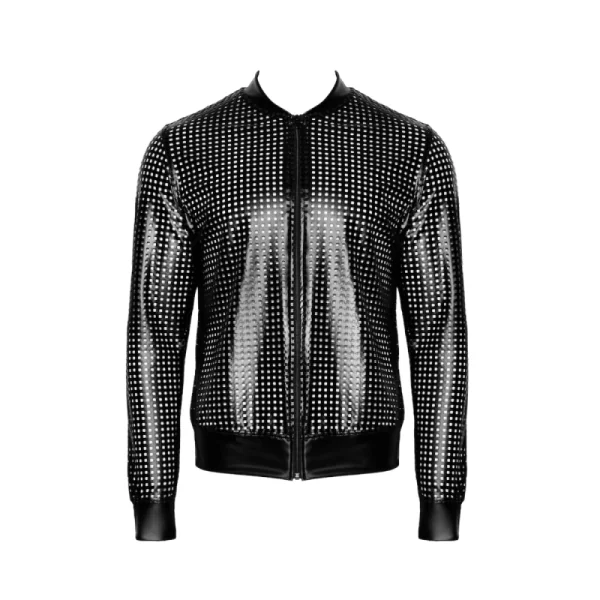 Schwarze Powerwetlook Jacke H076 von Noir Handmade Chaos Collection kaufen | Fesselliebe