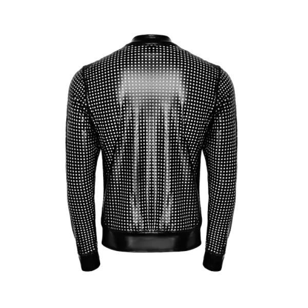 Schwarze Powerwetlook Jacke H076 von Noir Handmade Chaos Collection kaufen | Fesselliebe