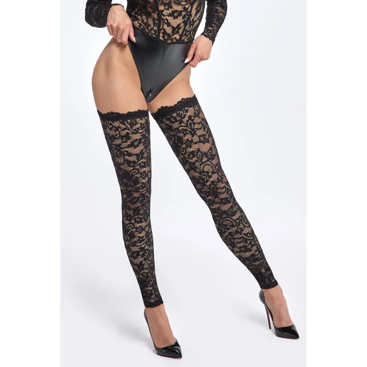 F327 Spitzenstrümpfe von Noir Handmade kaufen | Fesselliebe