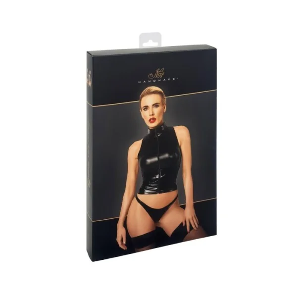 F324 Wetlook Top mit Reißverschluss von Noir Handmade kaufen | Fesselliebe