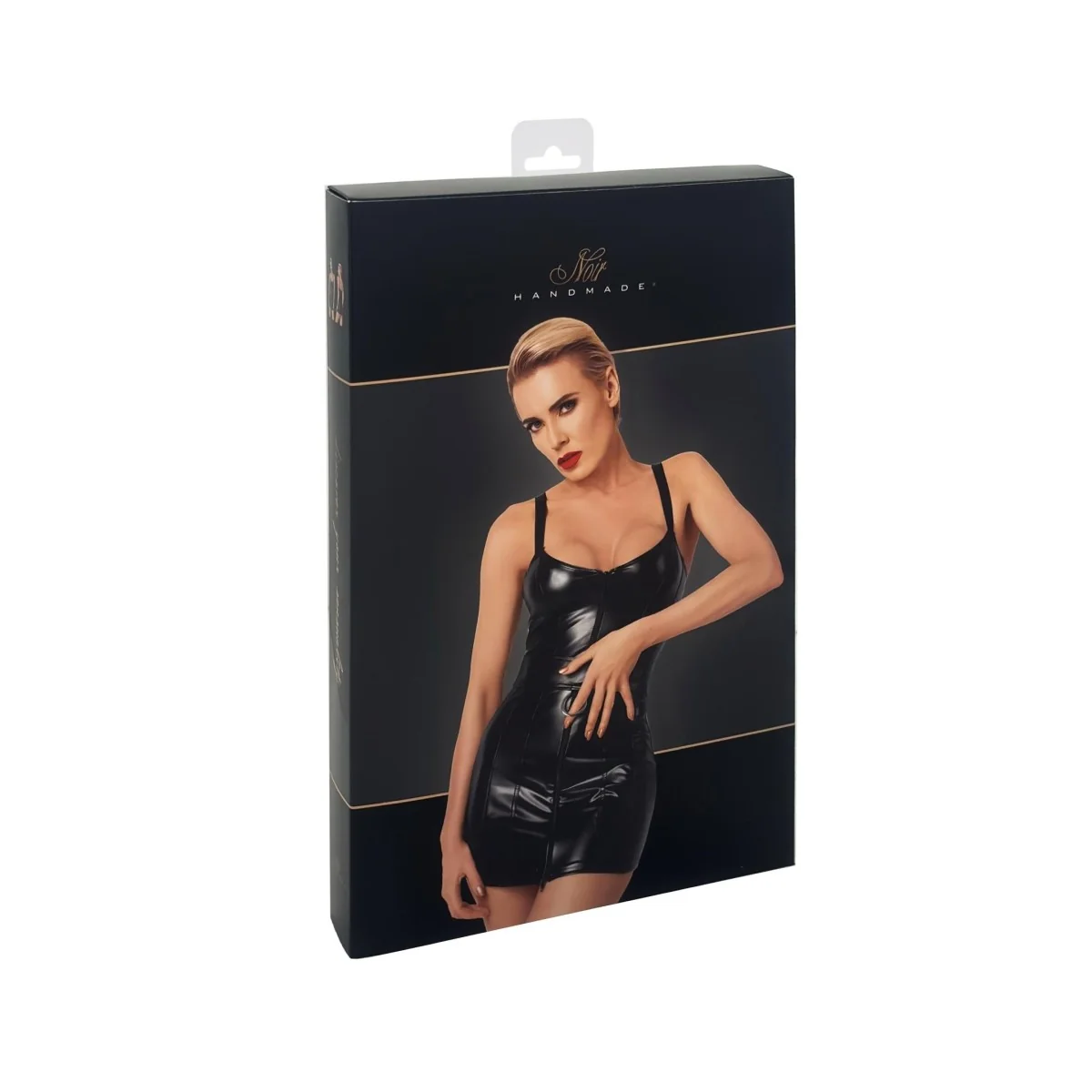 F320 Wetlook Minikleid mit Ring von Noir Handmade kaufen | Fesselliebe