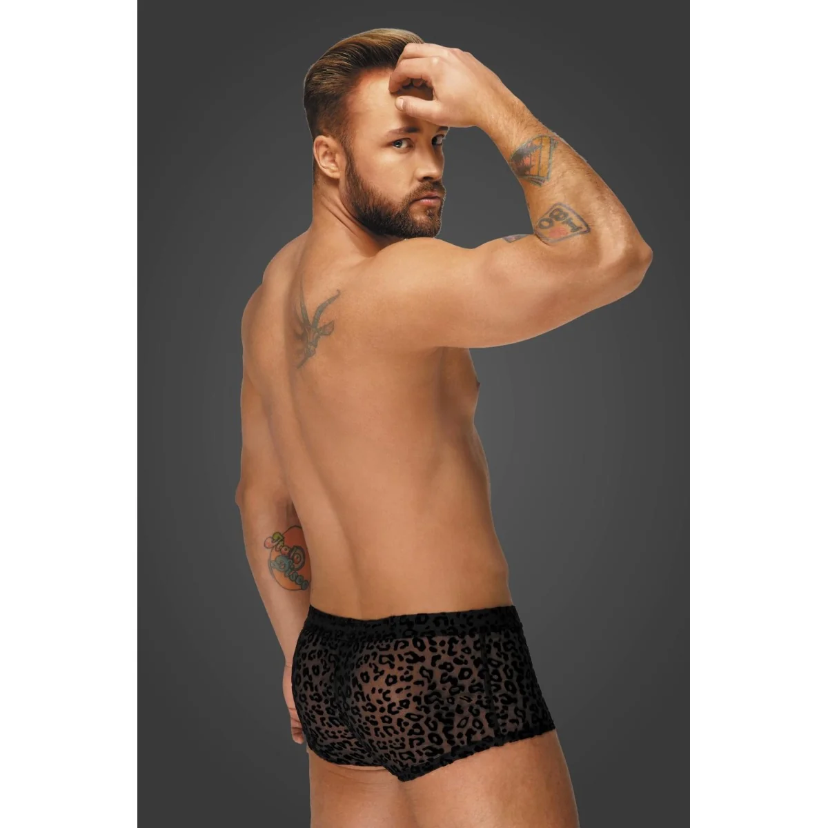Leopard Flock Shorts H072 von Noir Handmade Aplpha Collection kaufen | Fesselliebe