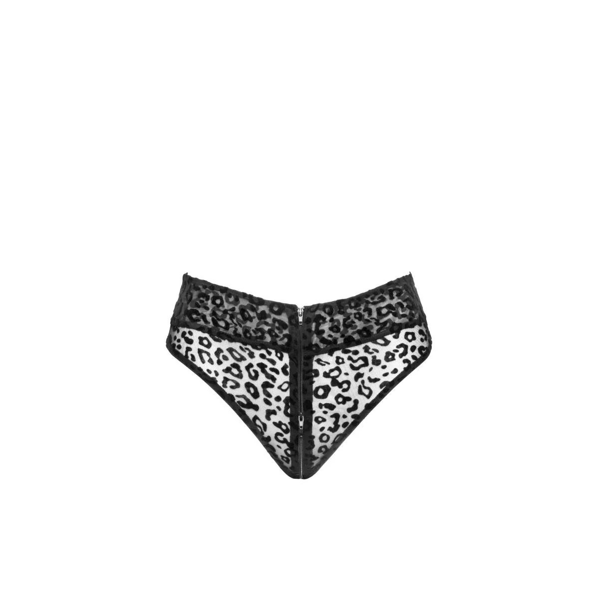 F290 Panty aus Leopardenflock mit Reißverschluss von Noir Handmade kaufen | Fesselliebe