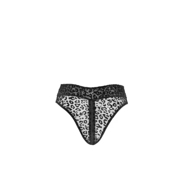 F290 Panty aus Leopardenflock mit Reißverschluss von Noir Handmade kaufen | Fesselliebe