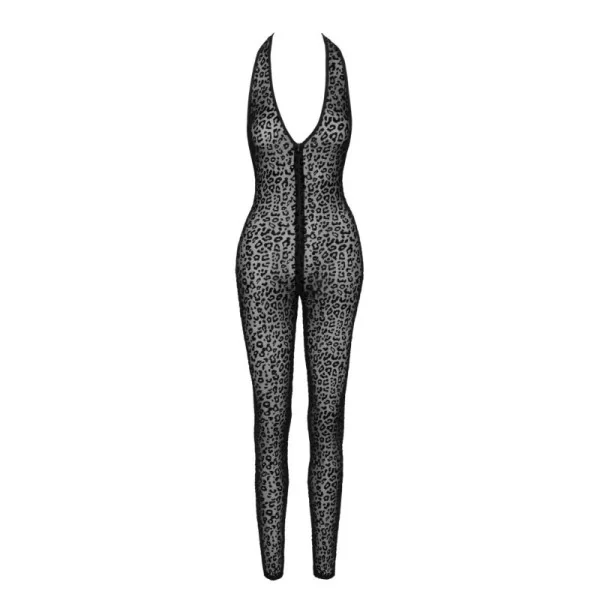 F286 Neckholder Catsuit Leopardenmuster von Noir Handmade kaufen | Fesselliebe