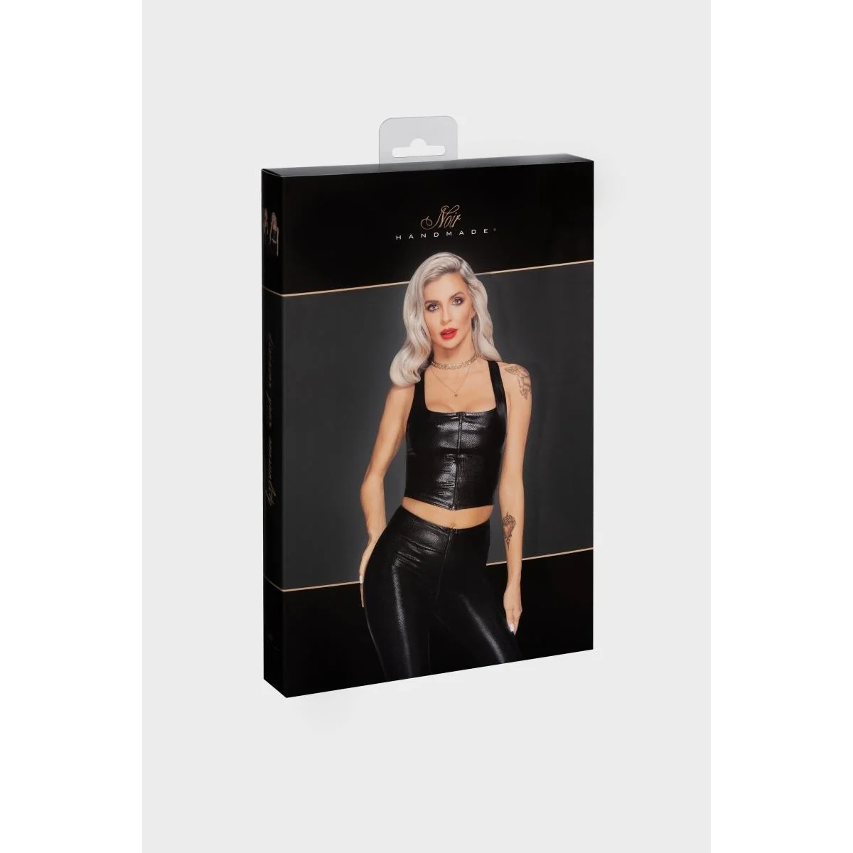 F275 Snake Wetlook Top mit Reißverschluss von Noir Handmade kaufen | Fesselliebe