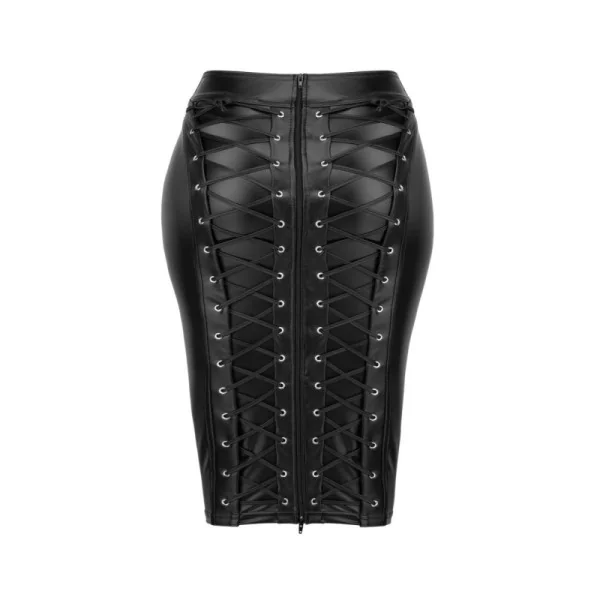 Schwarzer Rock aus Powerwetlook F273 von Noir Handmade Curve Collection kaufen | Fesselliebe