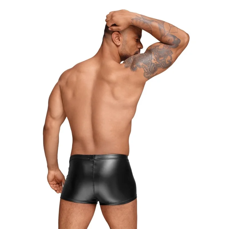 Powerwetlook Shorts mit Dekorativen Pvc Zierfalten H054 von Noir Handmade Decadence Collection kaufen | Fesselliebe 2