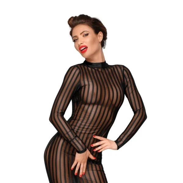 Klassisches Kleid aus Weichem und Elastischen Tüll F182 von Noir Handmade Decadence Collection kaufen | Fesselliebe