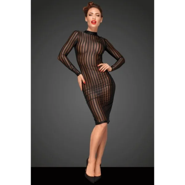 Klassisches Kleid aus Weichem und Elastischen Tüll F182 von Noir Handmade Decadence Collection kaufen | Fesselliebe