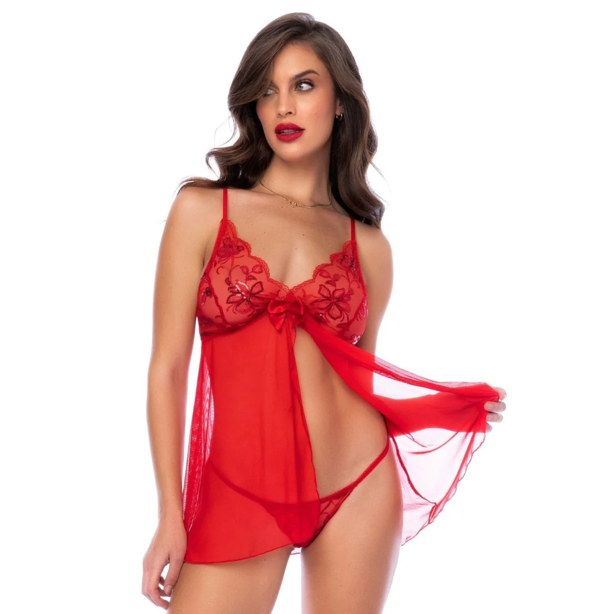 rotes Babydoll - MAL7559RED von Mapalé kaufen | Fesselliebe
