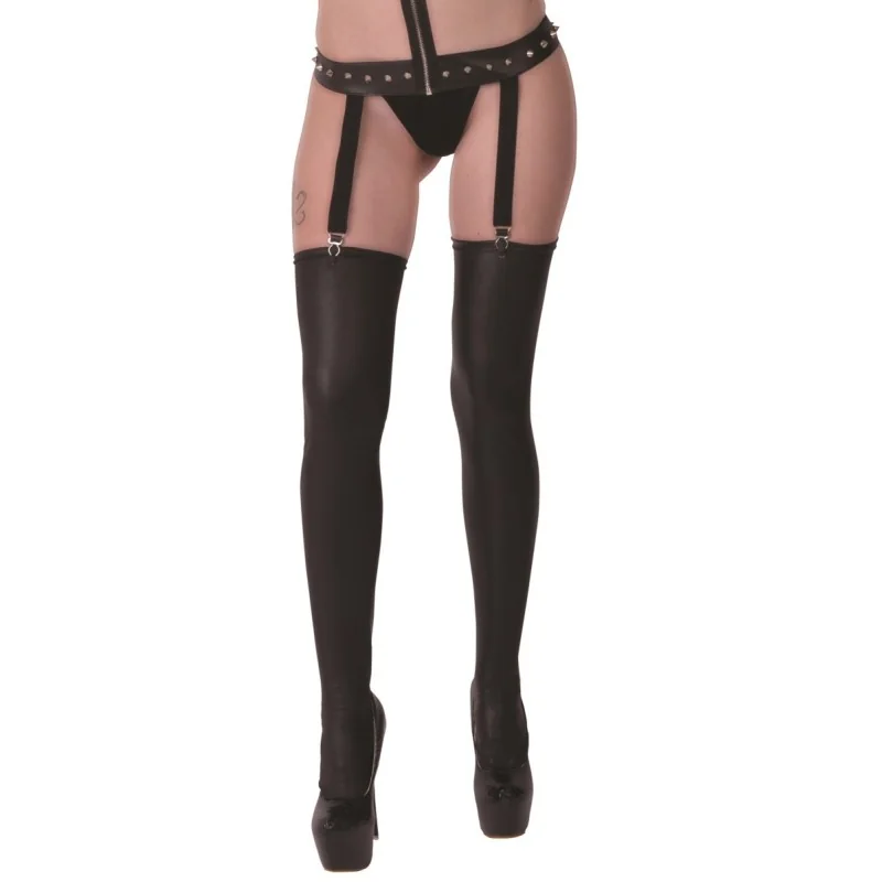 Schwarz Wetlook-Strümpfe Bianca von Legg Story kaufen | Fesselliebe