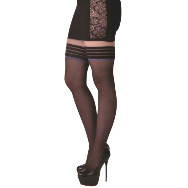Halterlose Strümpfe Angelina Schwarz von Legg Story kaufen | Fesselliebe