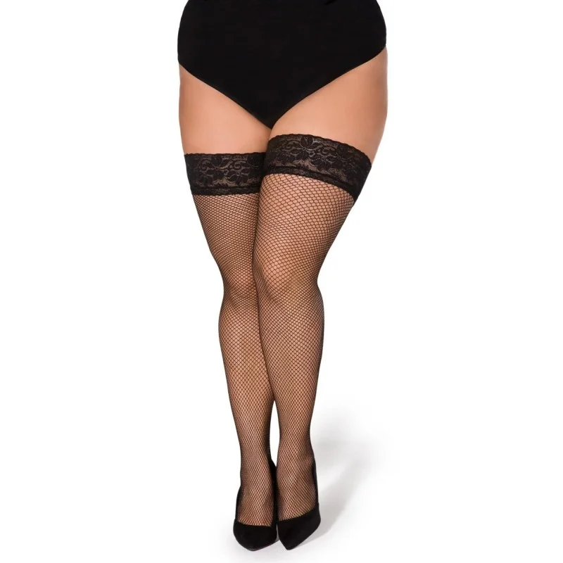 Netz-Strümpfe Christina Schwarz 7/8 Legg Story Xtra Size kaufen | Fesselliebe