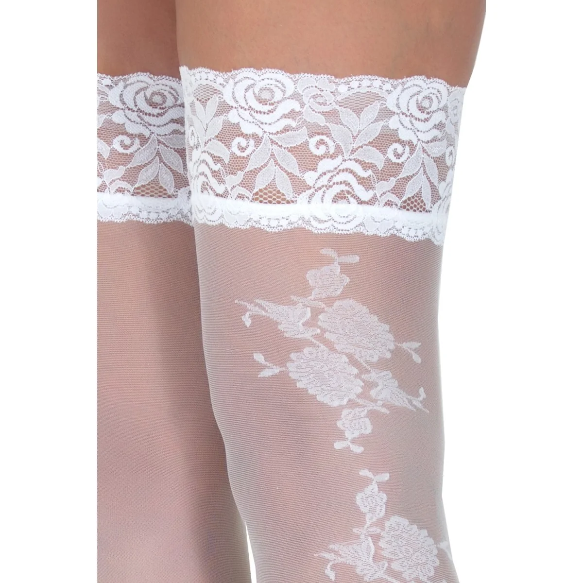Weiße Halterlose Strümpfe Victoria von Legg Story kaufen | Fesselliebe