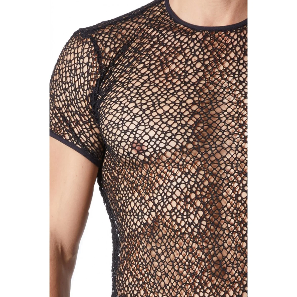 Schwarzes Netz T-Shirt Fetish 810-77 von Look Me kaufen | Fesselliebe