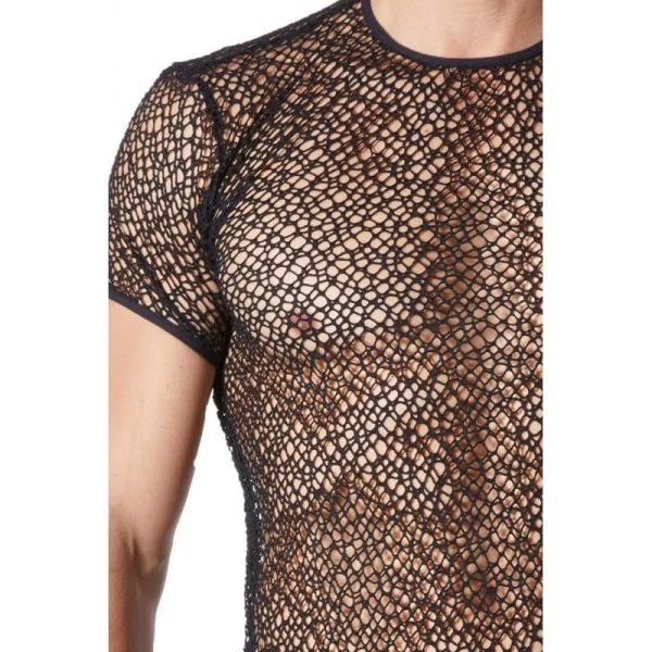 Schwarzes Netz T-Shirt Fetish 810-77 von Look Me kaufen | Fesselliebe