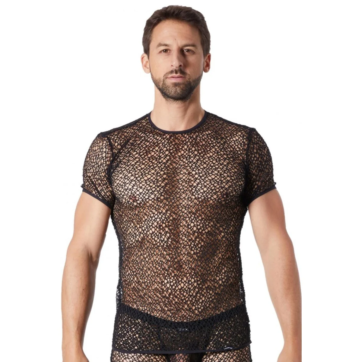 Schwarzes Netz T-Shirt Fetish 810-77 von Look Me kaufen | Fesselliebe