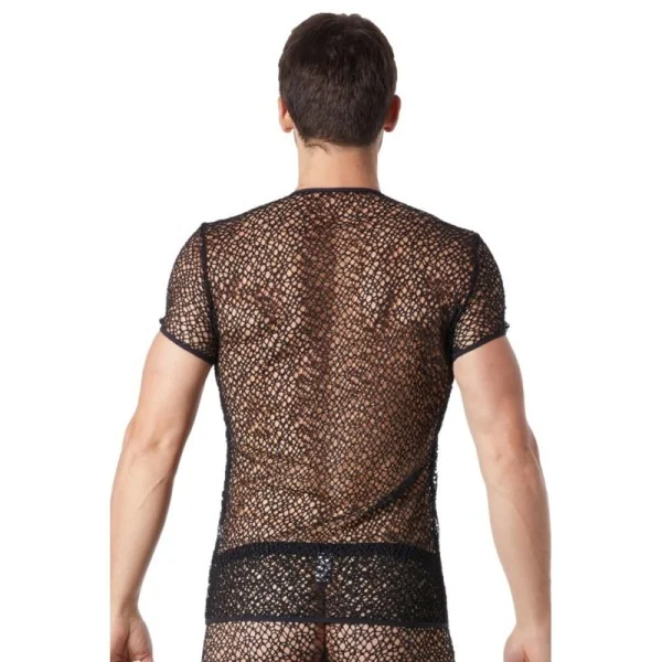 Schwarzes Netz T-Shirt Fetish 810-77 von Look Me kaufen | Fesselliebe
