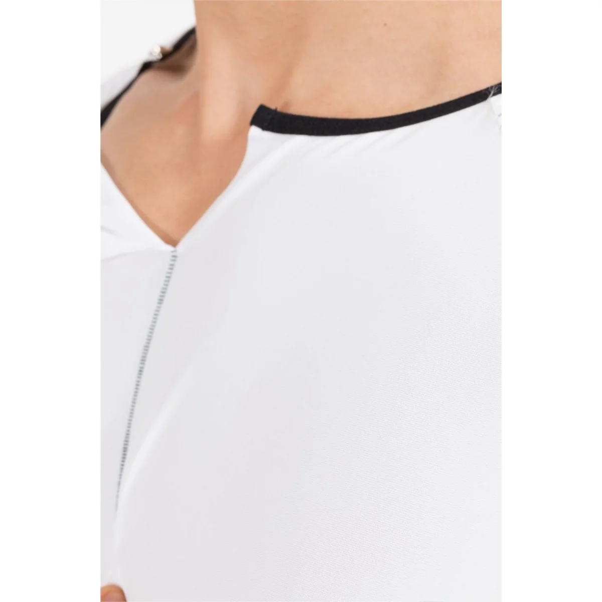 Weiß/Schwarzes V-Shirt Mixing 43-77 von Look Me kaufen | Fesselliebe