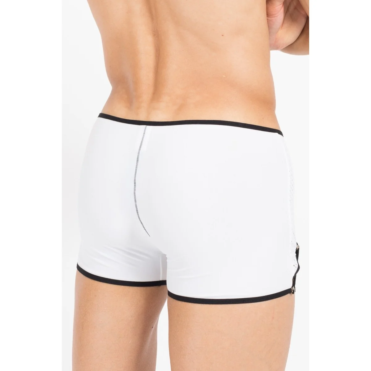 Weiß/Schwarzer Herren-Boxer Mixing 43-67 von Look Me kaufen | Fesselliebe